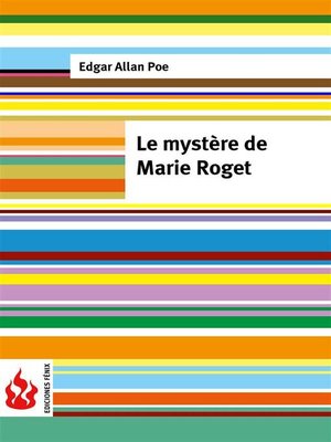 cover image of Le mystère de Marie Roget (low cost). Édition limitée